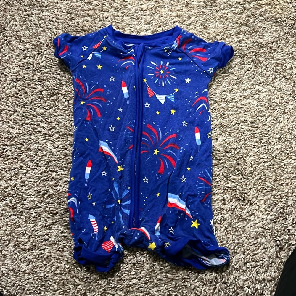 Fourth of July little sleepies romper